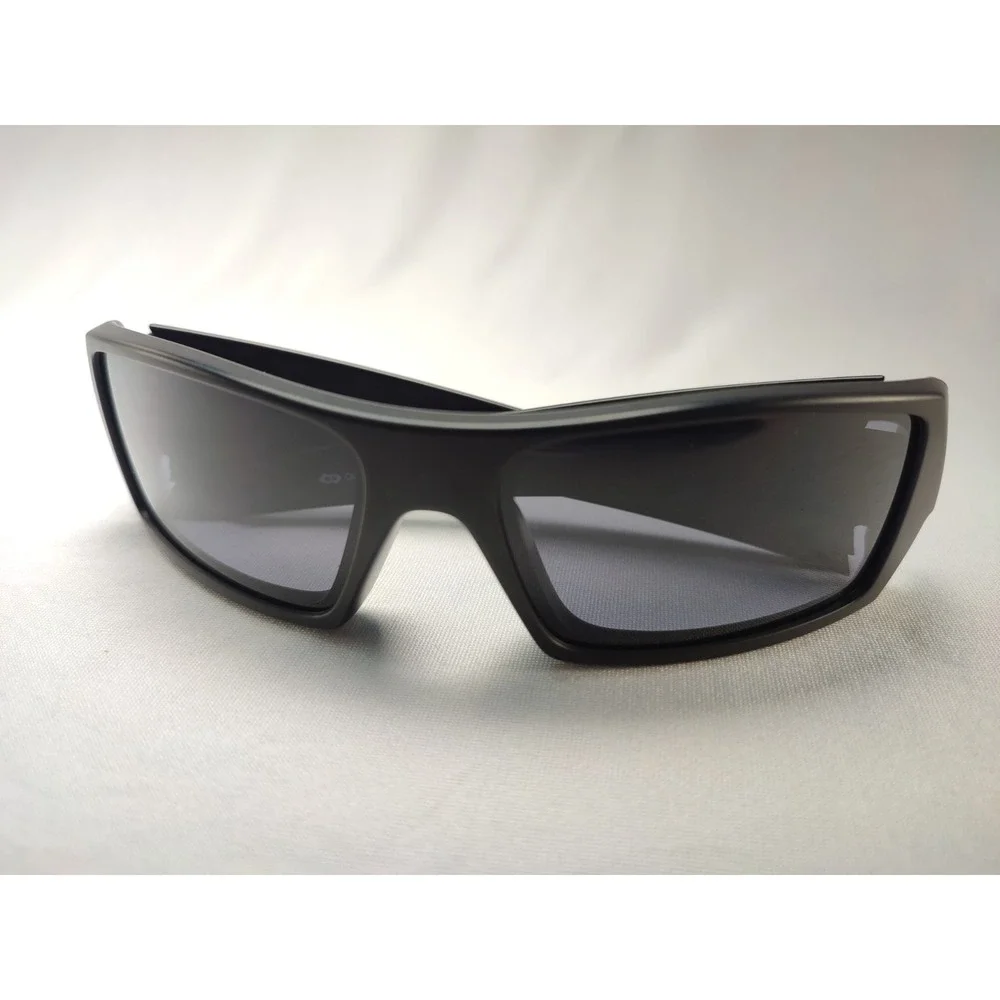 Oakley Gascan OO9014-03-473 Matte Black Grey Sunglasses USA Made Mens Wrap